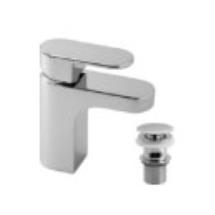 VADO Life Mini Mono Smooth<br/>Bodied Basin Mixer Chrome<br/><br/>VADO Slotted Luxury Push Type<br/>Basin Waste 1.1/4' Chrome